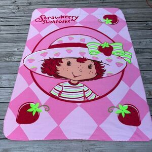 Vintage Y2K Strawberry Shortcake Throw Blanket
